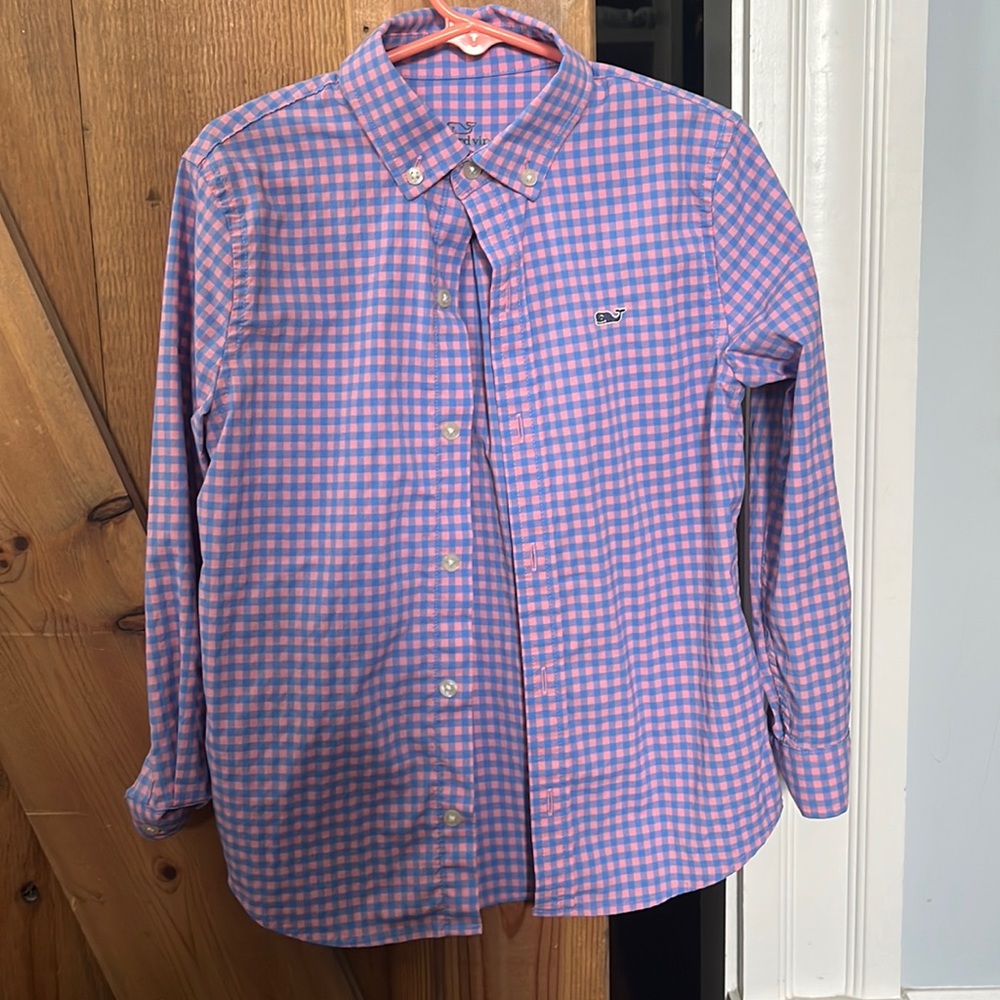 COPY - Boys gingham performance button down